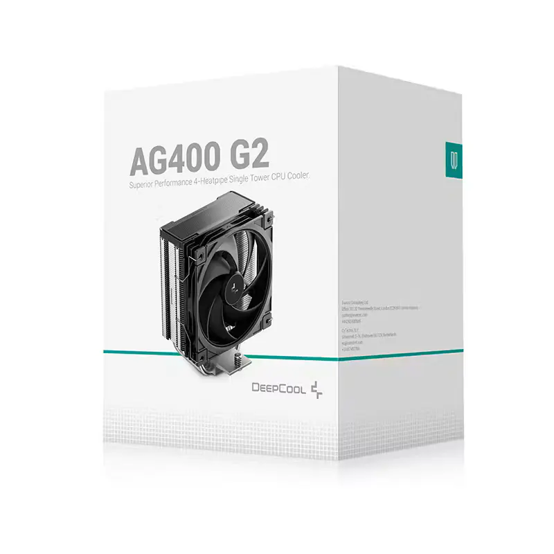DEEPCOOL AG400 G2 – AIRCOOLING 120 MM – INTEL & AMD – 220W TDP – 2000 RPM – INTEL & AMD – BLACK