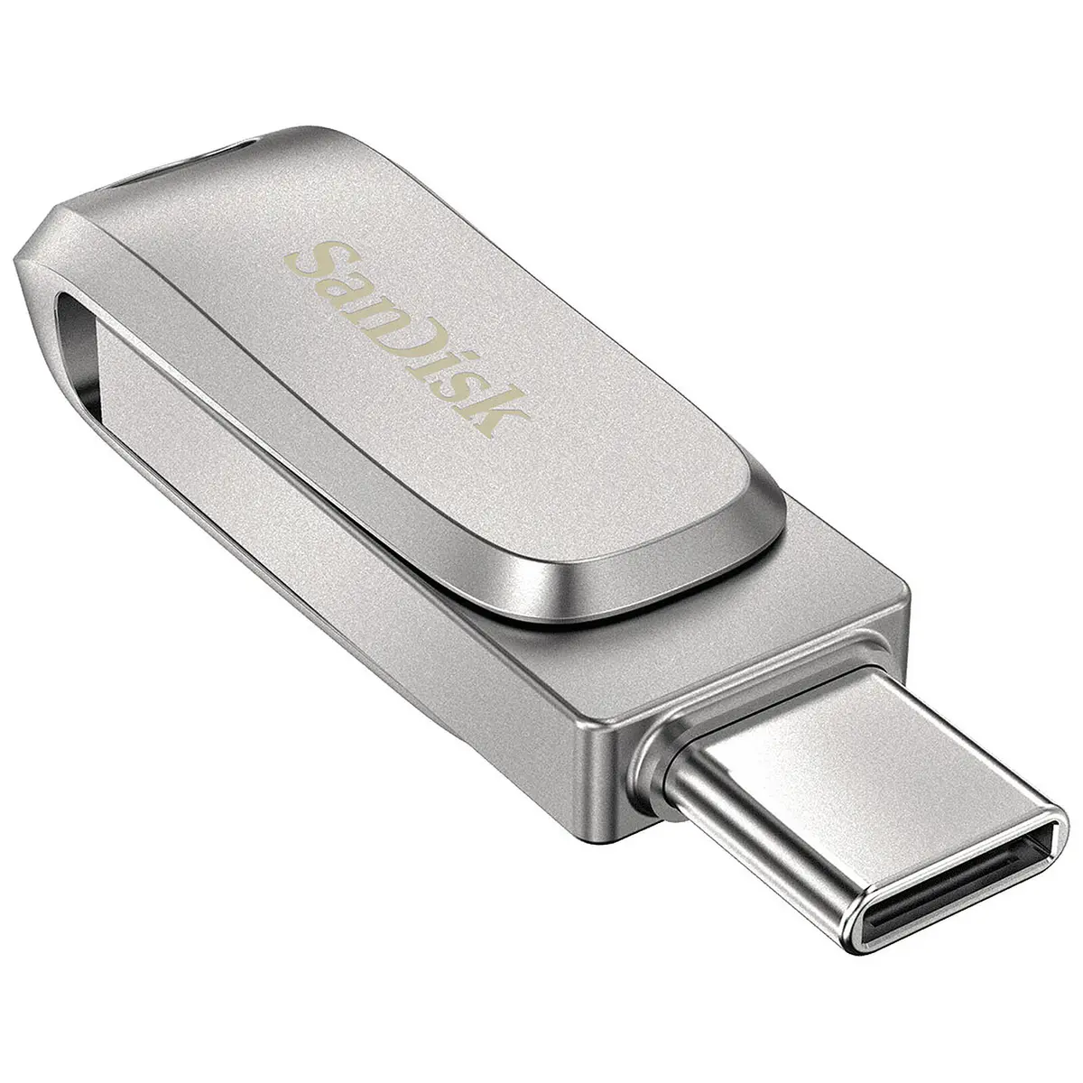 SANDISK ULTRA DUAL DRIVE LUXE USB-C 512GB – FLASH DISQUE USB 3.0 – DUAL USB-C / USB-A – JUSQU’À 400 MO/S – MÉTALLIQUE – PIVOTANTE – ORIGINAL