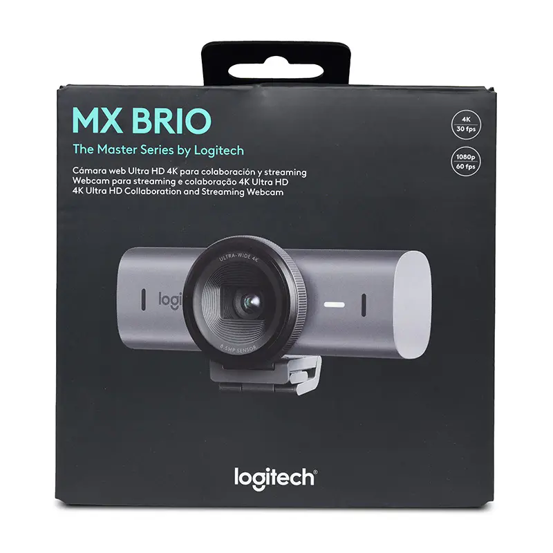 LOGITECH MX BRIO 4K – AUTOFOCUS – HDR – AI ZOOM – DOUBLE MICRO – USB-C – CLIP UNIVERSEL
