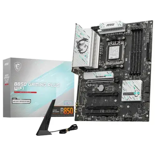 MSI B850 GAMING PLUS WIFI – CARTE MÈRE ATX – SOCKET AM5 – DDR5 – PCIe 5.0 – M.2 – 5GbE – WI-FI 7 – BLACK