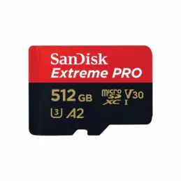 SANDISK EXTREME PRO 512GB – CARTE MÉMOIRE MSDXC UHS-I – JUSQU’À 200 MO/S – UHD 4K – AVEC ADAPTER