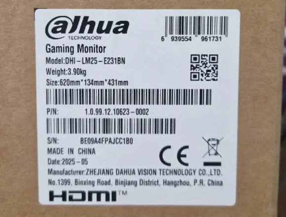 ECRAN GAMING DAHUA LM25-E231BN – 200HZ 25″ – DALL IPS – FHD – VESA – RGB – ADAPTIVE SYNC – BLACK