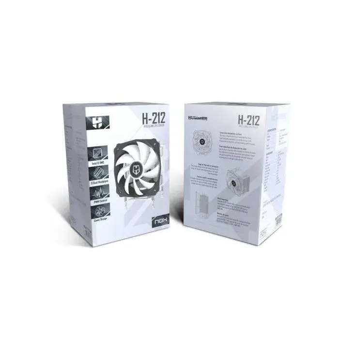 NOX HUMMER H-212 – REFROIDISSEUR CPU – INTEL & AMD – 120MM FAN – SILENCIEUX – ALUMINIUM – BLACK