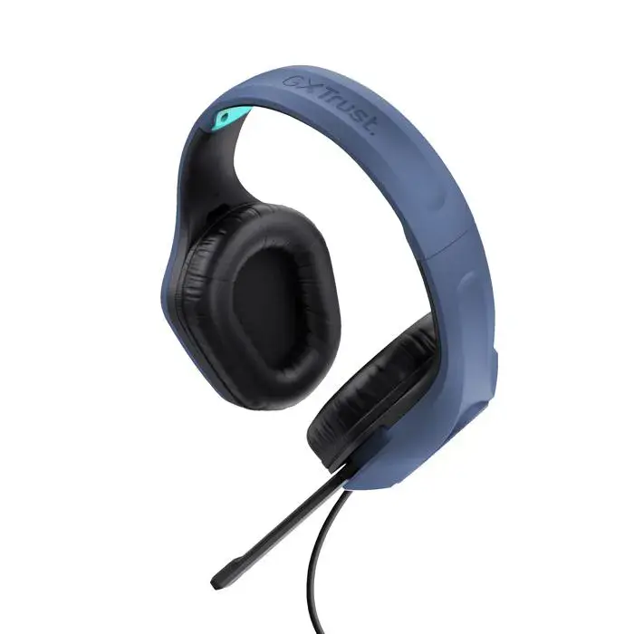 TRUST GXT415 ZIROX – CASQUE + MIC GAMAING FILAIRE – PC, PS4, PS5, XBOX – JACK 3,5MM – BLACK & BLUE