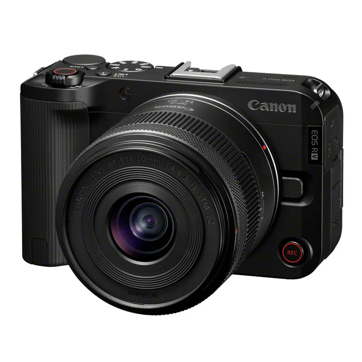 CANON EOS R50 V – APPAREIL PHOTO NUMÉRIQUE HYBRIDE 4K + OBJECTIF RF-S 14-30MM F/4-6.3 IS STM PZ