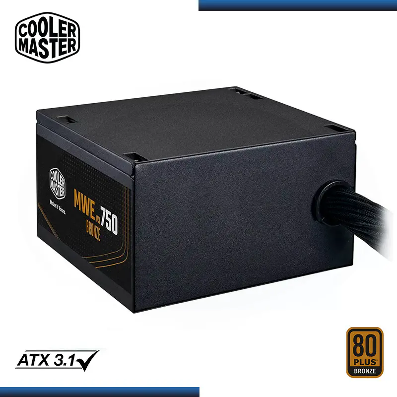 COOLER MASTER MWE BRONZE 750W V3 – ALIMENTATION 80 PLUS BRONZE – 230 V – ATX 3.1 – DC TO DC – NOIR