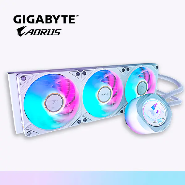 GIGABYTE AORUS WATERFORCE II 360 ICE – WATERCOOLING AIO LCD – 360 MM – INTEL & AMD – RGB – WHITE