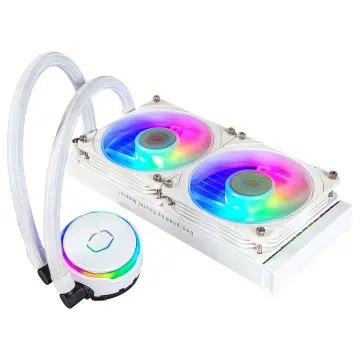 COOLER MASTER MASTERLIQUID PL240 FLUX – WATERCOOLING ARGB WHITE – INTEL ET AMD – 2 FAN LED 120MM