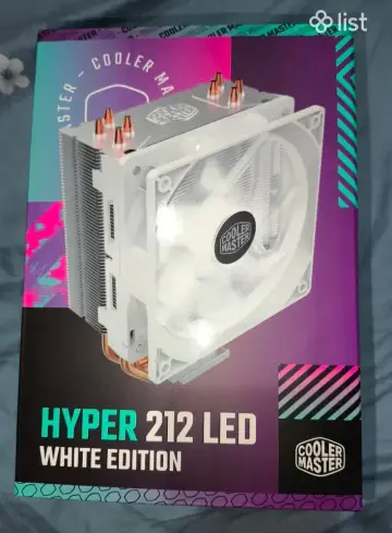 COOLERMASTER HYPER 212 LED WHITE EDITION – AIRCOOLING 120mm – SOCKET INTEL & AMD -ALUMINIUM-1800 RPM