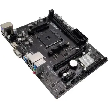 BIOSTAR B450M MOTHERBOARD – AM4 DDR4 3200 OC – AMD B450 – USB 3.2 – MICRO ATX – 2 MÉMOIRE SLOT –