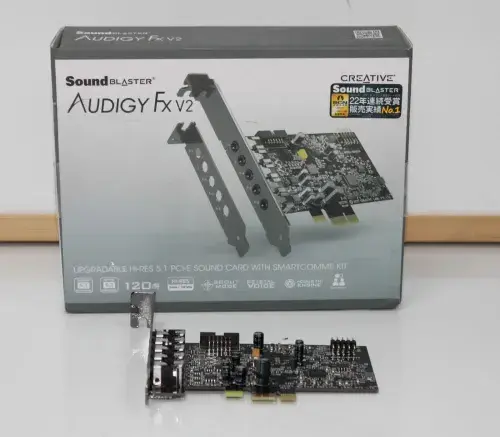CARTE SON SOUND BLASTER AUDIGY FX V2 SB-AFXV2 – HAUTE RÉSOLUTION 24 BITS / 192 KHZ – 120 DB DNR – DAC – PCI EXPRESS