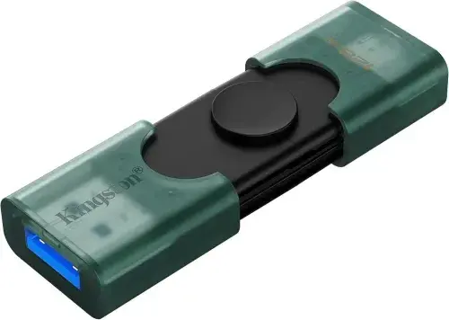 KINGSTON DATATRAVELER DUO 128GB – FLASH DISQUE USB TYPE-A 3.2 – USB TYPE-C – TRANSFERT RAPIDE – BLACK