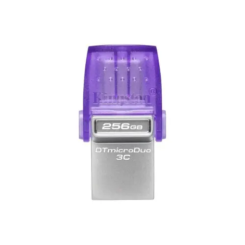 KINGSTON DATATRAVELER MICRODUO 3C 256GB – FLASH DISQUE 256GB – USB-A + USB-C – TRANSFERT RAPIDE 200 MB/S