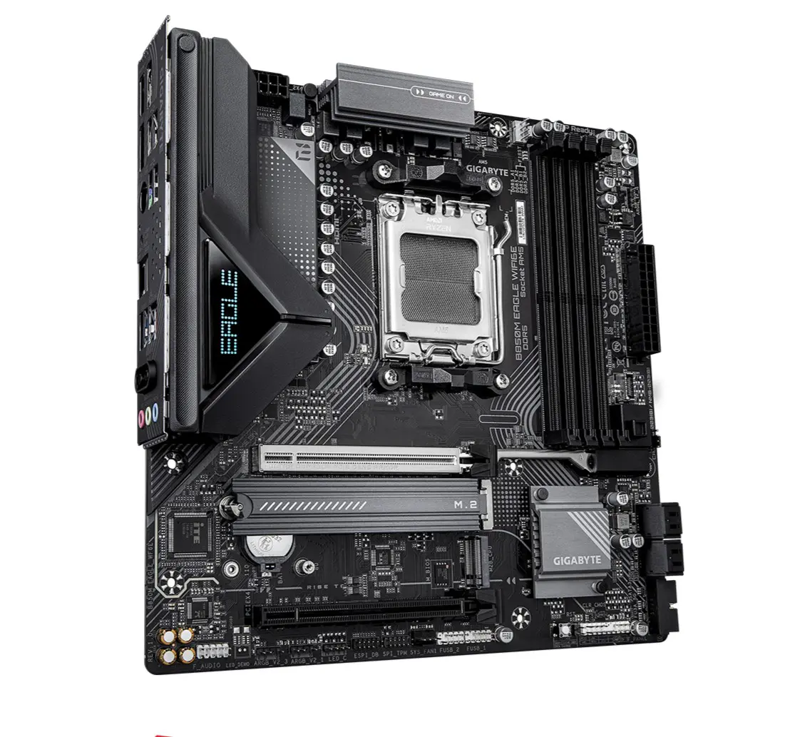 GIGABYTE B850M EAGLE WIFI6E – CARTE MÈRE MICRO ATX – SOCKET AM5 – 4 X DDR5 – 1 X PCIE 5.0 X16 – 2 X M.2 NVME – WIFI 6E – BLUETOOTH 5.3 – LAN 2.5GBE – BLACK