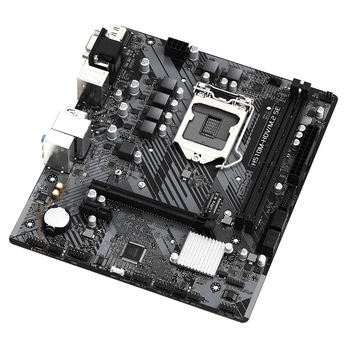 ASROCK H510M-HDV/M.2 SE – CARTE MÈRE MICRO ATX – SOCKET INTEL LGA1200 – DDR4 – M.2 NVME – PCIE 4.0 – BLACK