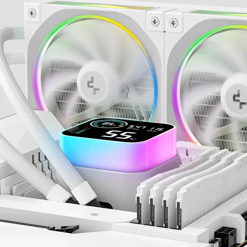 DEEPCOOL LQ360 ULTRA – WATERCOOLING ÉCRAN DIGITAL LCD – NTEL & AMD – ARGB – ÉCRAN LCD – ANTILEAK – 3400RPM – WHITE