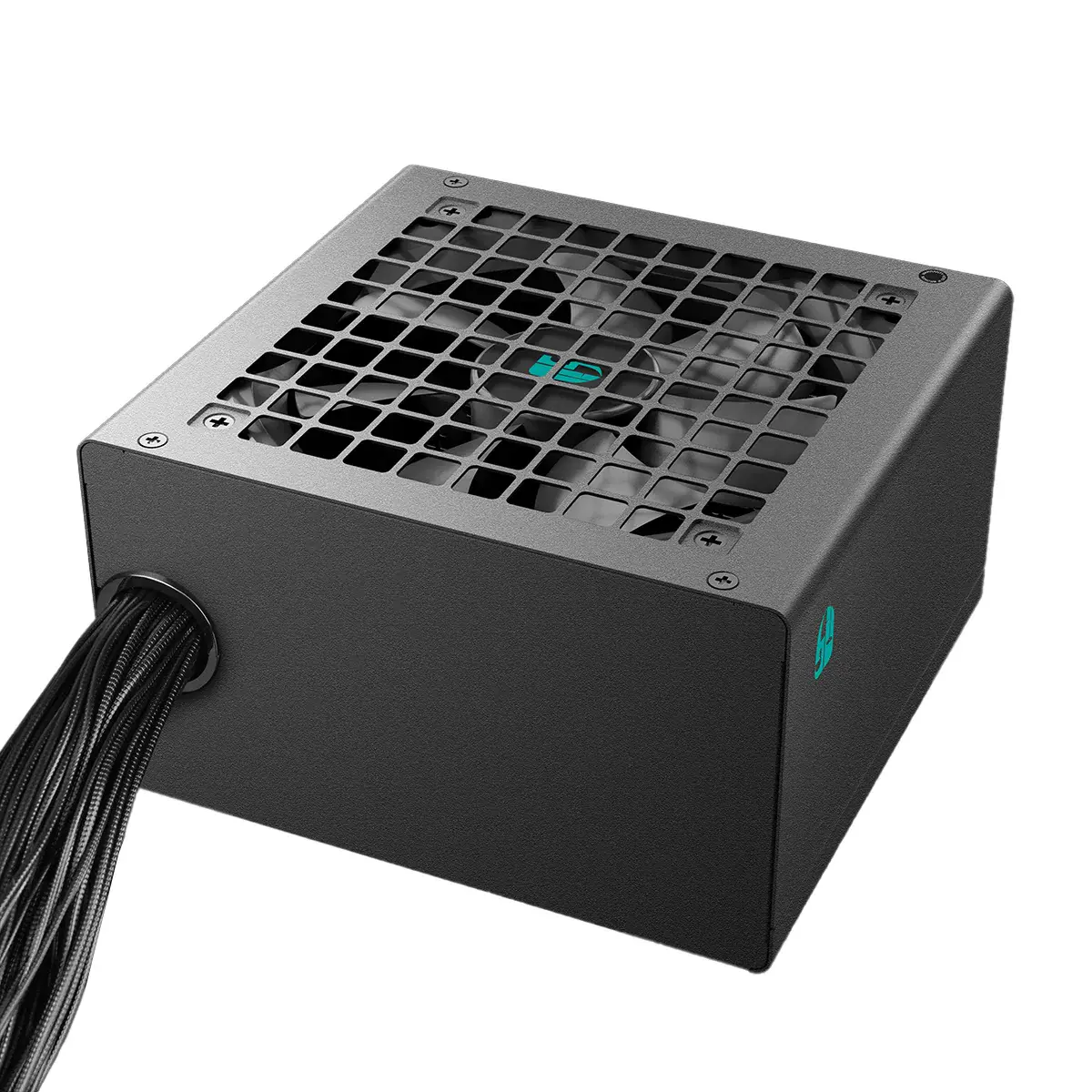 DEEPCOOL PF500X – ALIMENTATION PC 500W – 80 PLUS BRONZE – ATX 12V V2.52 – ACTIVE PFC + DC-DC – VENTILATEUR 120MM – CÂBLES SLEEVÉS – BLACK