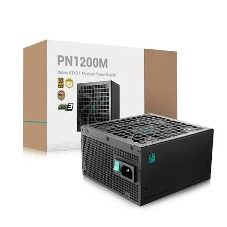 DEEPCOOL PN1200M – ALIMENTATION PC 1200W – 80 PLUS GOLD – FULL MODULAIRE – ATX 3.1 – PCIe 5.1 – 12V-2×6 – BLACK