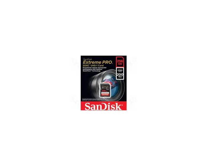 SANDISK EXTREME PRO 256GB – CARTE SDXC UHS-I – 200MO/S LECTURE – 90MO/S ECRITURE – VIDEO 4K UHD